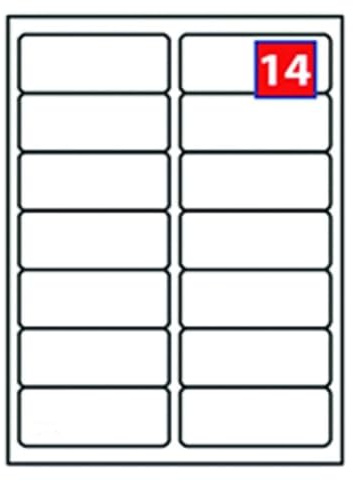 EJRange 14 Labels per A4 Sheet – A4 Printable Address & Shipping Labels, 100 Sheets (1400) – Self Adhesive Sticker Paper, Inkjet & Laser Printer Compatible