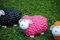 Lustiges Deko Schaf bunt Lamm Rosa Pink L42 cm Tierfigur Gartenfigur Tier