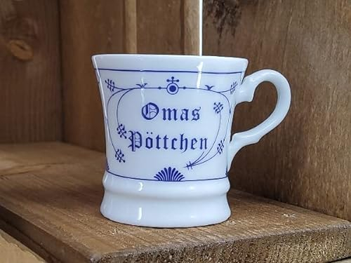 Wilhahn Mini Becher Indisch Blau Omas Pöttchen, 5,3x5,3cm, aus Porzellan