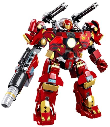 HIGH GODO Mech Robot Transforming Building Blocks Set for Adults, 588 PCS City Warrior Soldier Mech Model Building Kit, Cool Creative Robots Toys Gift for Kids Teens Boys