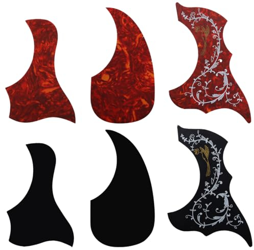 JSKWIKE 6 Pcs Pickguard Schlagbrett Selbstklebende für Folkgitarre
