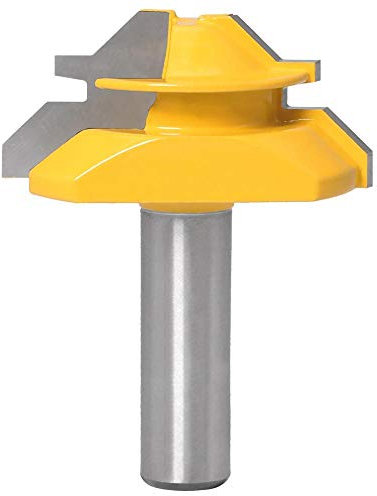 Jeu d'outils de fraises à langue et rainure, tige de ½'' avec mèche à onglet de verrouillage à 45 °, tige de ½'' de 12mm, acier massif, outils for le travail du bois, 1/2/3 pièces(3pcs 12mm shank)