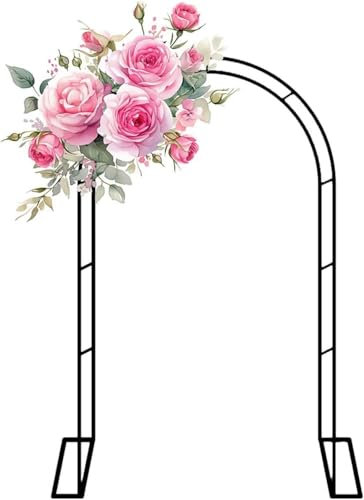Arche de jardin en métal avec cadre en acier, treillage de plantes grimpantes, arche décorative de rose, arche de mariage en plein air, 180 cm x 220 cm et 300 cm x 220 cm, parfaite pour la décoration
