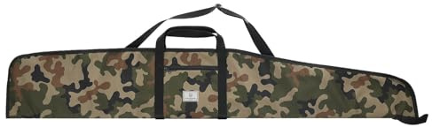 DEEMEED Funda para Rifle 120 cm – Camuflaje – Bolsa Táctica con Acolchado, Correa y Bolsillo Exterior