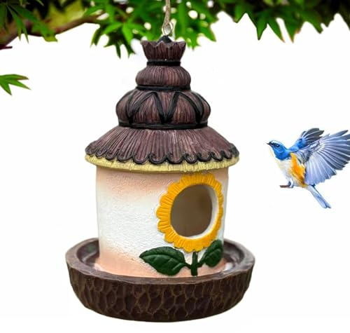 Casa para Pájaros de Exterior - de Aves,Decoración De Cabaña De Exterior para Jardín Patio Balcón