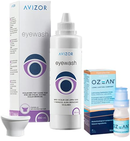 Eyewash 250ml + Ozean 10ml | Kit Cuidado Ocular | Solución Lentes de Contacto & Baño Ocular | Alivia Sequedad, Enrojecimiento e Irritación | Sin Conservantes