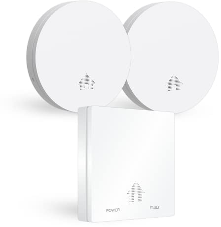 ELRO FF4610 Design-Brandschutz-Kit - 2X Ultraflacher Rauchmelder & Ultraflacher Kohlenmonoxid-Melder mit 10-Jahres-Batterie - Entspricht der europäischen Norm EN14604 und EN50291, 3 Stück