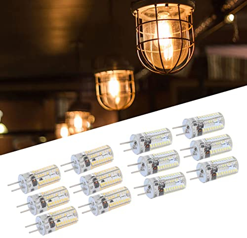 Garosa 6 Stück 5 W 500 Lm GY6.35 LED-Birnen mit 72 LEDs 360-Grad-Beleuchtung, Kühlkörper für Decken-Landschafts-Kronleuchter-Lampen(Warmweiß)