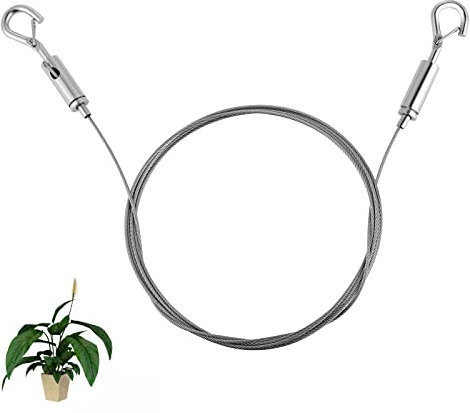 Stainless Steel Adjustable Hanging Wire - Heavy Duty 2m X1.5mm, Holds 44lb/20kg, Ideal for Picture Frames, Mirrors, and Wall DIY Holders