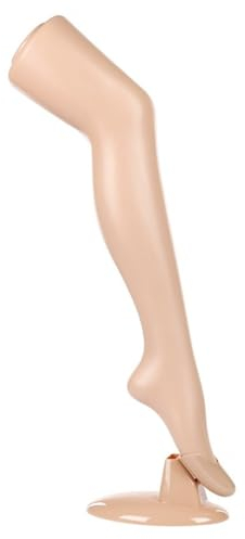 Strumpfbein für die Präsentation von Strümpfen und Socken, Dekobein - Weiblich, 74 cm Dekofuß mit Ständer, Schaufensterpuppe - Bein mit lebensechten Form, Sockenbein in Hautfarbe