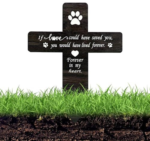 Piquet commémoratif pour animaux de compagnie, pierre tombale pour chiens – Piquet de jardin pour commémorer la perte d'animaux, tableau de condoléances pour la perte d'animaux domestiques, design