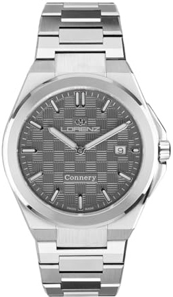 Lorenz Connery 090015DD Orologio da uomo ultrapiatto al quarzo Swiss Made con cinturino in acciaio inossidabile