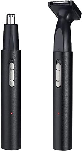 SFQEVHRZ Trimmer per peli del Naso, Tagliapeli for Naso e Orecchie da Uomo 2 in 1, Senza Fili, Elettrico indolore, Ricaricabile Tramite USB,