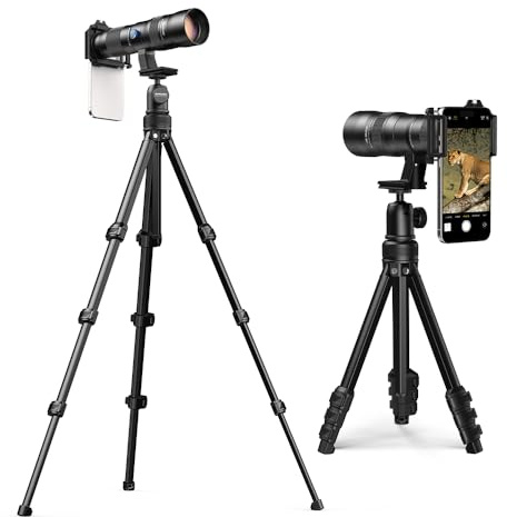 MIAO LAB 20-60X Zoom Telephoto Lens, High Power Telephoto Mobile Cell Phone Lens with Tripod & Universal Phone Clip, for iPhone 16/15/14/13 Series, Samsung, Android Phone and Most Smartphone