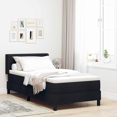Gecheer sommier，lit escamotable Lit boxspring avec Matelas avec Matelas Noir 90 x 190 cm