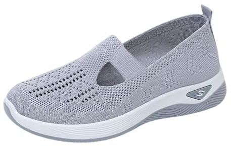 Dinint Sneaker dam, barfotaskor, dam, diabetikerskor, ortopediska skor, smörgåsar, lätta, promenadskor, ventilerande löparskor, breda fötter, slip-on, sommarskor, storlek 35–44
