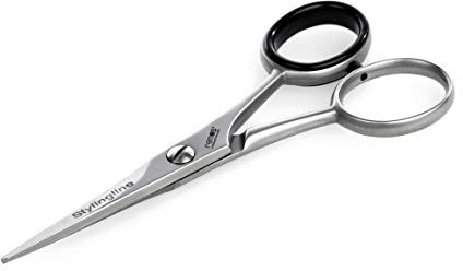 REMOS Bartschere aus rostfreiem Edelstahl mit gezahnter haarscharfer Schneide