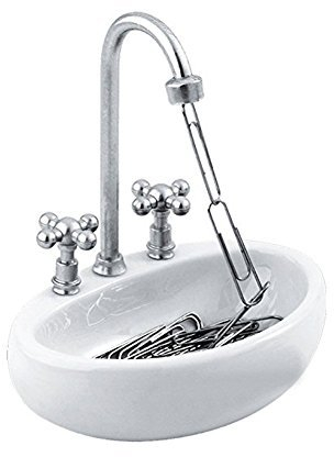 EQLEF®Büro klammern halter, Magnetischer Halter für Büroklammerhalter Spülbeckenform