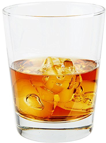 Set of 6 Libbey 816CD Heavy Base Double Rocks / Old Fashioned Glass, 15 ounce, w/ Signature Party Picks