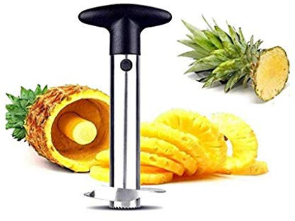 Coupeur D'ananas, Hitopin 1 Pièce Coupe-Aananas, Ananas Peeler en Acier Inoxydable, Éplucheur D'ananas Coupes, pour la Maison et la Cuisine (Argent)