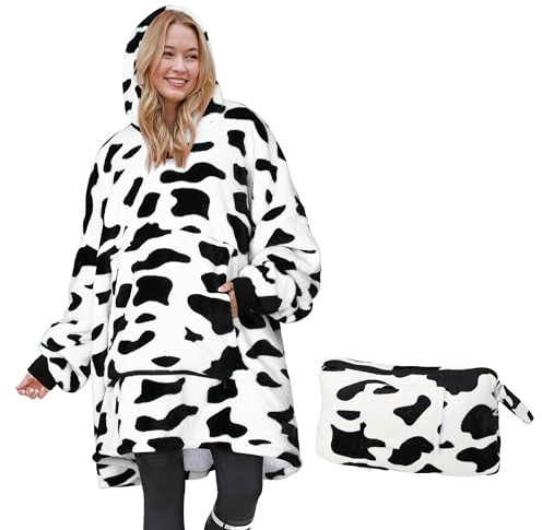 Catalonia Classy Coperta Sherpa Portatile Oversize, Felpa da Viaggio Portatile Morbida e Confortevole, Coperta da Cuscino per Uomo Adulto Donna Dalmata