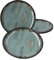 Bonna Madera Mint ENVISIO 4er Set Kuchenteller 21 cm I flache Beilagenteller I kleine Speiseteller I schöne Frühstücksteller I Premium-Porzellan Dessert-Teller Vintage in Holzoptik mit 3D-Effekt