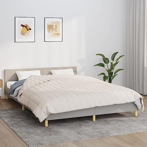 SKM 3154824 Couverture lestée Crème clair 200 x 230 cm 13 kg Tissu Poids : 13,5 kg