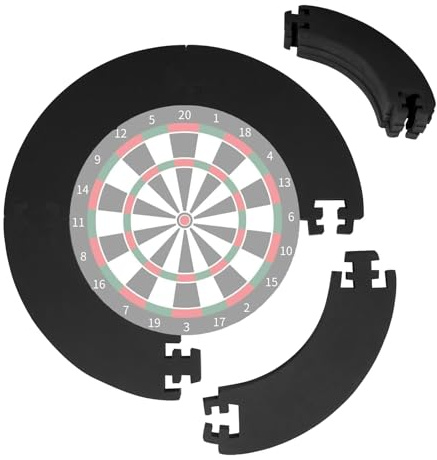 Holdfiturn Dartboard Protective Ring - PU Dart Target Surround for Standard Size Dartboards - Wall and Object Dart Damage Prevention for All Standard Size Dartboards (Black)