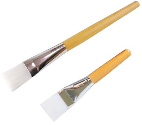 XIKSJW 2 Stücke Gesichtsmaske Pinsel Maskenpinsel Schlammmasken Bürste Kosmetik Masken Pinsel Für Diy Augenmaske Hautpflege Gesichtsmaske
