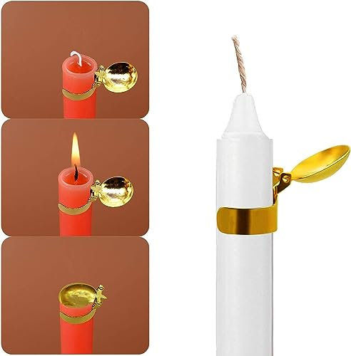 Lonsy 4 Pezzi Estintore Automatico per Candele, Anello Spegni Candela Automatico con Tappo per Candela, Estintore Automatico per Spegnere la Fiamma della Candela in Sicurezza, Accessori per Candele