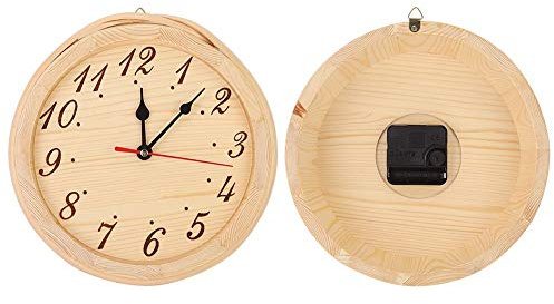 Kadimendium Horloge de Sauna à Grands Chiffres, Design élégant, Matériau de Haute qualité, Décoration Intérieure et Extérieure, Convient au Salon et à la Salle de Sport
