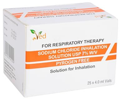 VED hypertone Inhalationssalzlösung, 7% Natriumchlorid (NaCl), 25 x 4,0 ml Einzeldosisfläschchen für Erwachsene und Kinder.