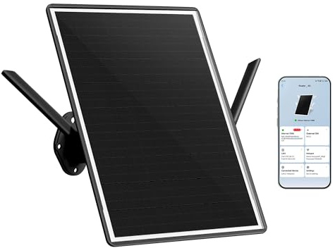 SECUEYE Solar 4G Router, Outdoor LTE Cat.1 Modem, 2.4Ghz WiFi6 Hotspot, VSIM & SIM Card-Slot, Built-in 26000mAh Battery, IP66 Waterproof, Ideal for Security Cameras IOT Devices