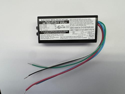 MC20-1-F-277X Compatible W/Replacement for Hatch Electronic Metal Halide Ballast For 20 Watt HID Lamp 277 Volt Ansi M156