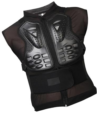 Chaleco Protector De Pecho Ajustable Y Transpirable para Protección Pecho Espalda En Motociclismo Patinaje Aire Libre Uso Esquí Absorción Golpes