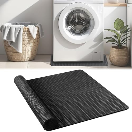 Tappetino antivibrazione, 60 x 60 cm, per lavatrice, tappetino antiscivolo in silicone double face, per asciugatrice, frigorifero, attrezzature fitness, impermeabile e riduzione del rumore