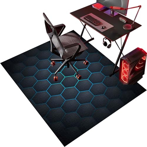100 x 140 cm Alfombra Silla Ruedas Gaming Oficina, Alfombra Silla Escritorio Protectora Suelo Ruedas Alfombrilla para Silla Gaming Antideslizante Protector Suelo para Gaming Oficina Ordenador
