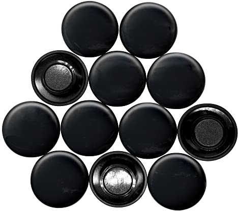 Magnet Expert - Confezione da 12 magneti tondi di grandi dimensioni, ideali per fissare note e promemoria, altezza 8 mm, ø 4 cm