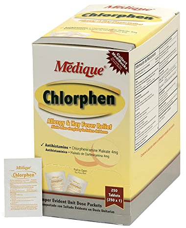Medique Chlorphen Allergy Relief 4 mg Chlorpheniramine Maleate Tablet, 1 per Box