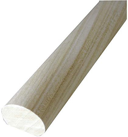 Corrimano in legno di Ayous massiccio non trattato mm. 55x40x1500 (prezzo per ml. 1,50)