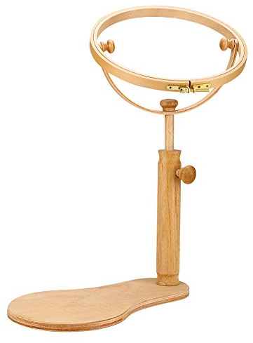 Telaio Sedile per il Ricamo Telaio da Ricamo Cerchio Regolabile Telaio da Ricamo in Legno Cerchio Telaio in Legno Punto Croce Rack Stand Strumenti per Cucire(21mm)