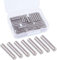 Glarks 50-Pieces 5x25mm Dowel Pin Stainless Steel Shelf Support Pegs Pin Rod Fasten Elements