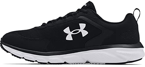 Under Armour Men's Charged Assert 9 Running Shoe, Black/White, 10.5 US