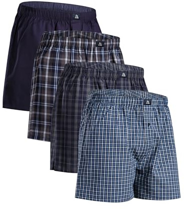DANISH ENDURANCE Calzoncillos Hombre Boxer Tela, 100% Algodón, 4 y 6 Pack