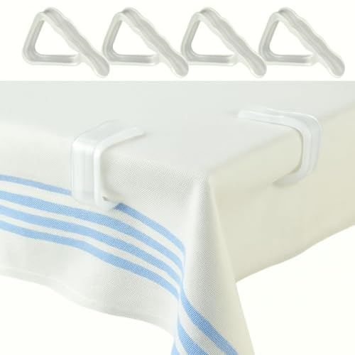 PAWOPA 100 Pinzas Sujeta Manteles para Mesas - Ideal para Exterior (Jardín, Terraza, Restaurante, Camping, Patio) - Clip Plastico para Papel, Hule y Tela