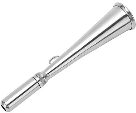 Heavy Duty Premium 304 Stainless Steel Manual Handheld Air Horn, Foghorn Handheld Fog Horn Removable Mouthpiece Accessory for Boat