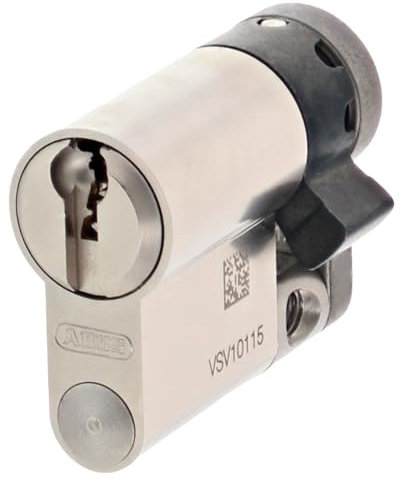 ToniTec Dualkey sistema di chiusura di ABUS 2 in 1 cilindro di chiusura con 2 x 3 chiavi, cilindro di sicurezza singolo, chiusura singola come mezzo cilindro 10/55, serratura riprogrammabile con