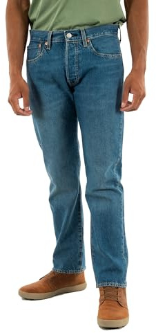 Levi's Uomo 501 Original Fit Jeans, Window Pane LTWT, 36W / 30L