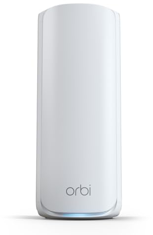 NETGEAR Orbi 770 Series Tri-band WiFi 7 Mesh Add-on Satellite (RBE770) – Works with Orbi RBE772 and RBE773 – Adds Coverage up to 180 m2-2.5 Gig Internet Port, BE11000 802.11be (up to 11Gbps)