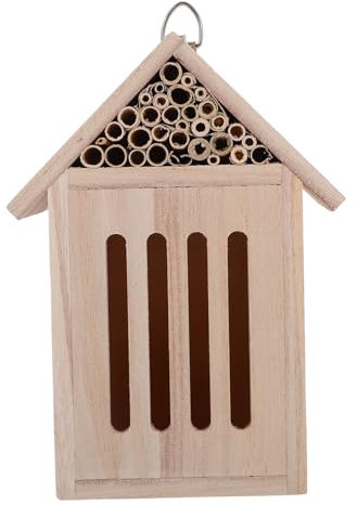 Milisten Insektenhotel Holzhaus Design Garten Outdoor Insektenkasten Für Marienkäfer Und Schmetterlinge